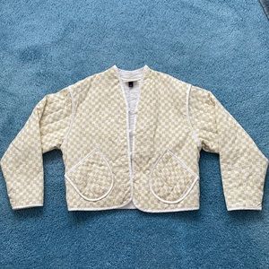 Quilted bomber jacket